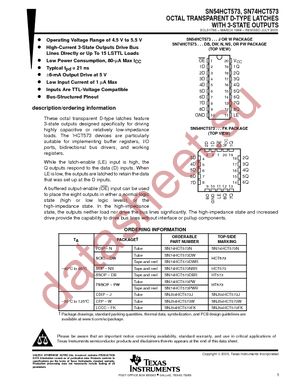 SN74HCT573DBRE4 datasheet  